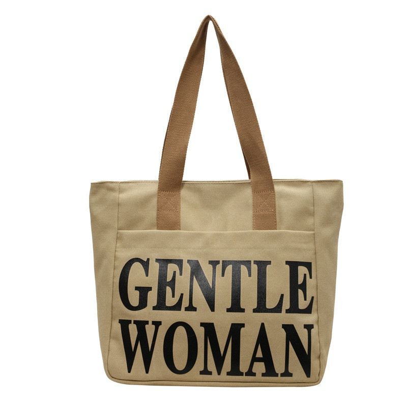 Sac à bandoulière en toile 33*41*12cm - Kaki Noir — ECO · Smarty Paris 18e